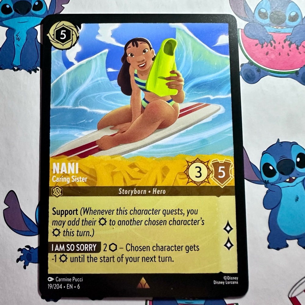 nani 19/204 [lilo & stitch] - rare — disney lorcana: azurite sea